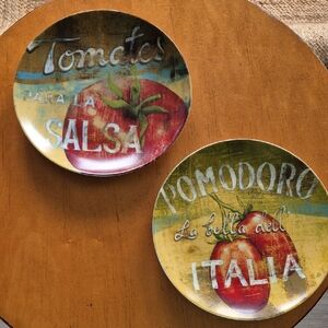 Pair of Pier 1 Tomato Salad/dessert Plates.